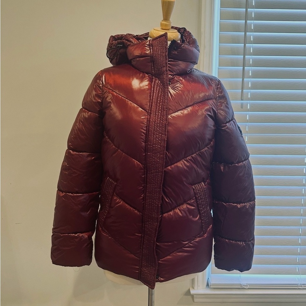 Michael Kors Burgundy Puffer Jacket